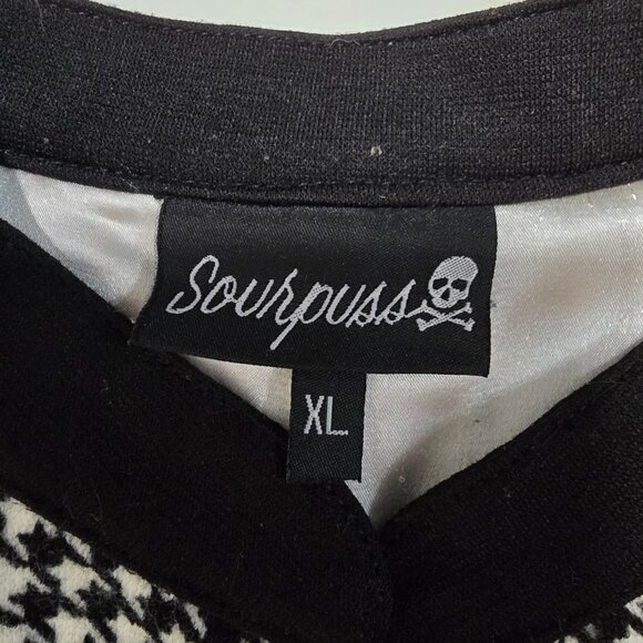 Sourpuss Black and White Houndstooth Mod Dress - Picture 4 of 10